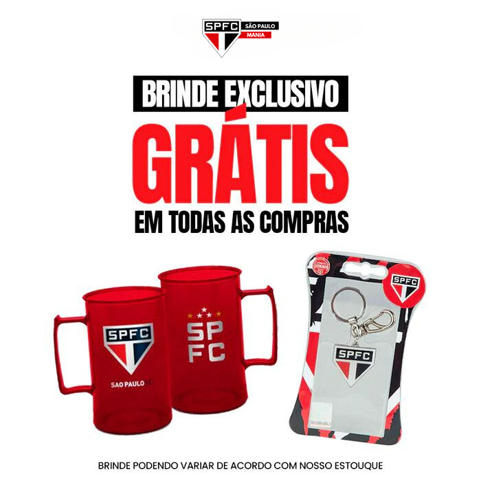 Conjunto São Paulo Zíper Curto Branco